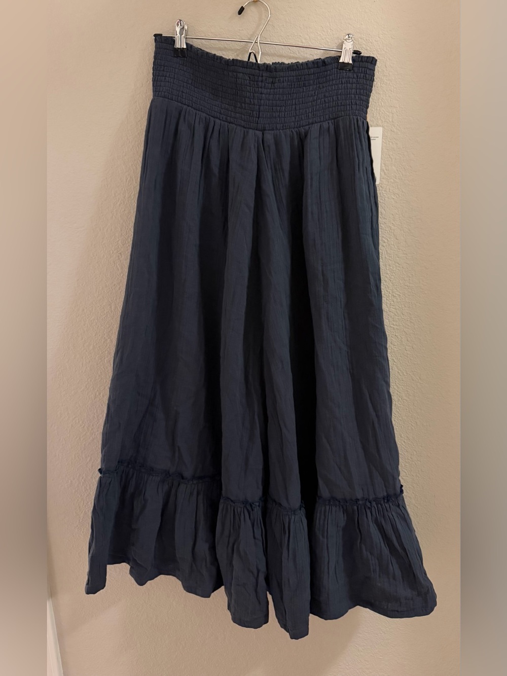 Quince Organic Cotton Gauze Smocked Maxi Skirt